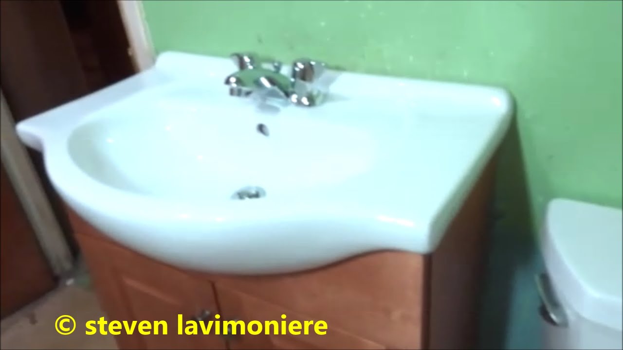 replace a bathroom sink from start to finish