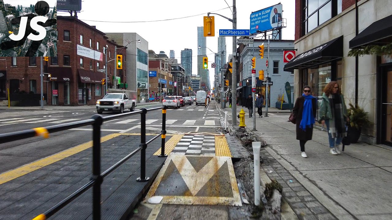The Yonge Street Bike Lanes are Now Permanent! | Toronto Ride (Feb 2023)