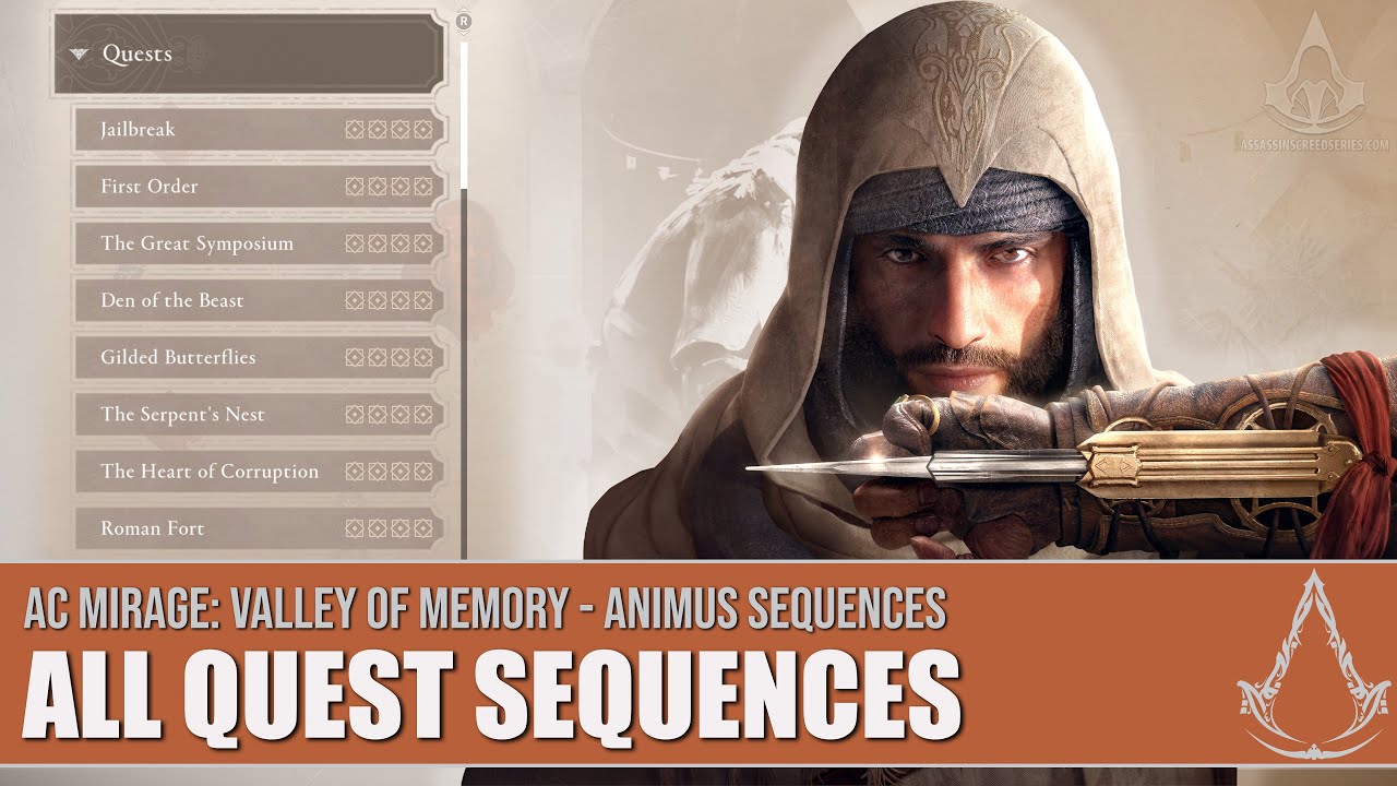 Assassin's Creed Mirage - All Quests Animus Sequences [Perfect Memory | If I Recall Correctly]