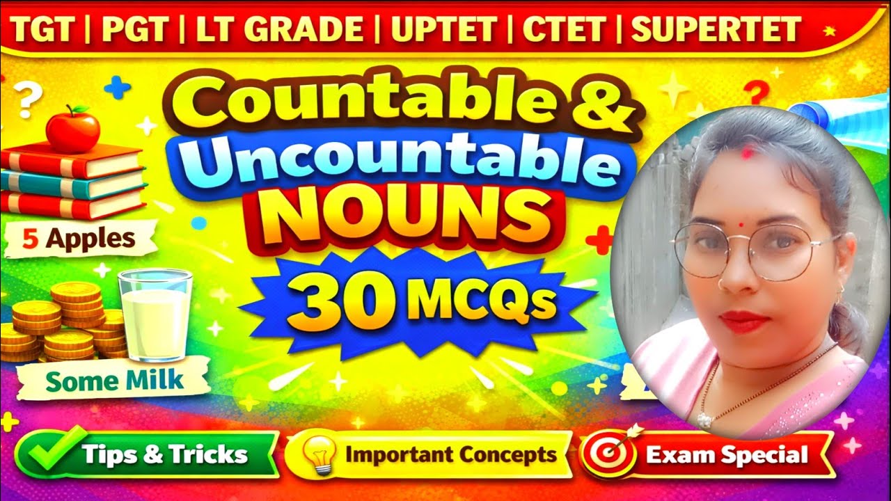 #Countable and Uncountable nouns MCQs/#Countable and Uncountable quiz
