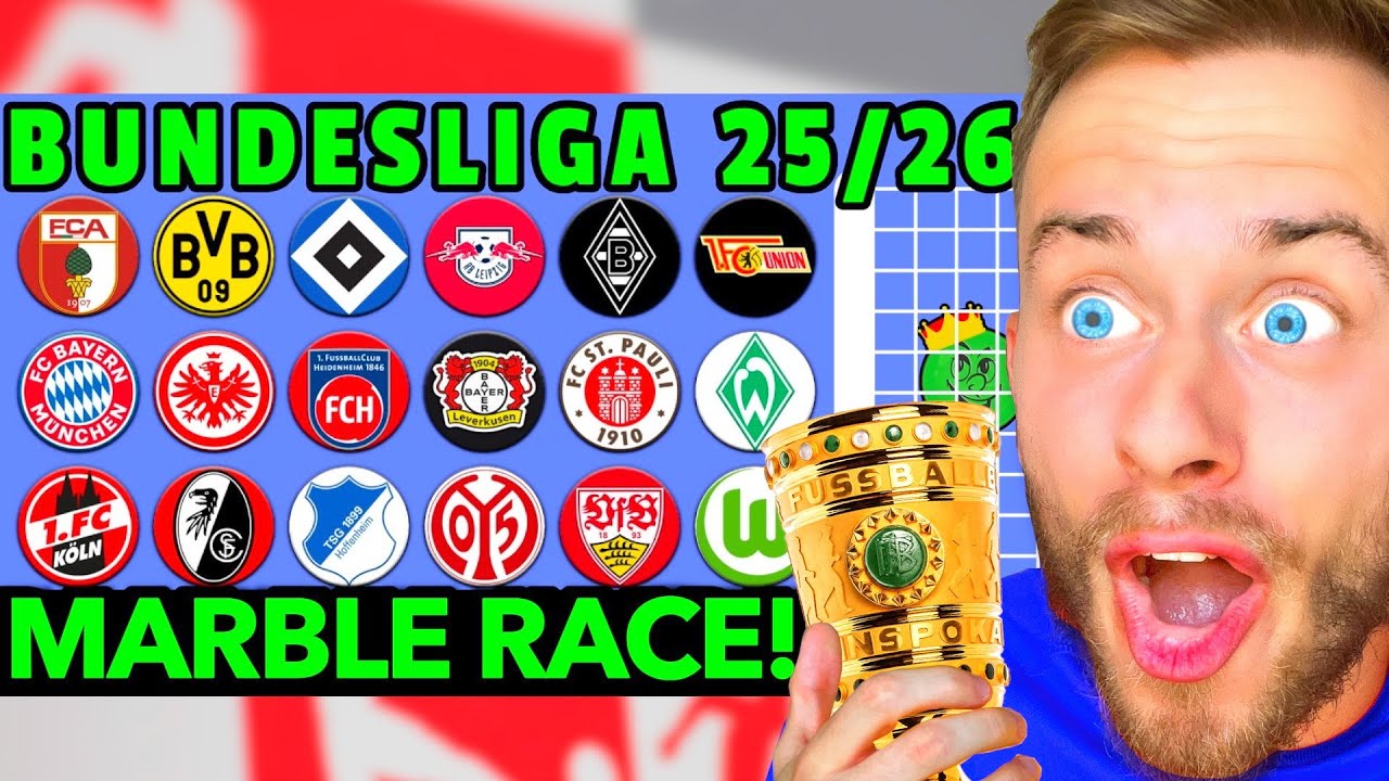 MARBLE RACE sagt die BUNDESLIGA 2025/26 voraus! 👀🏆 (zu wild!)