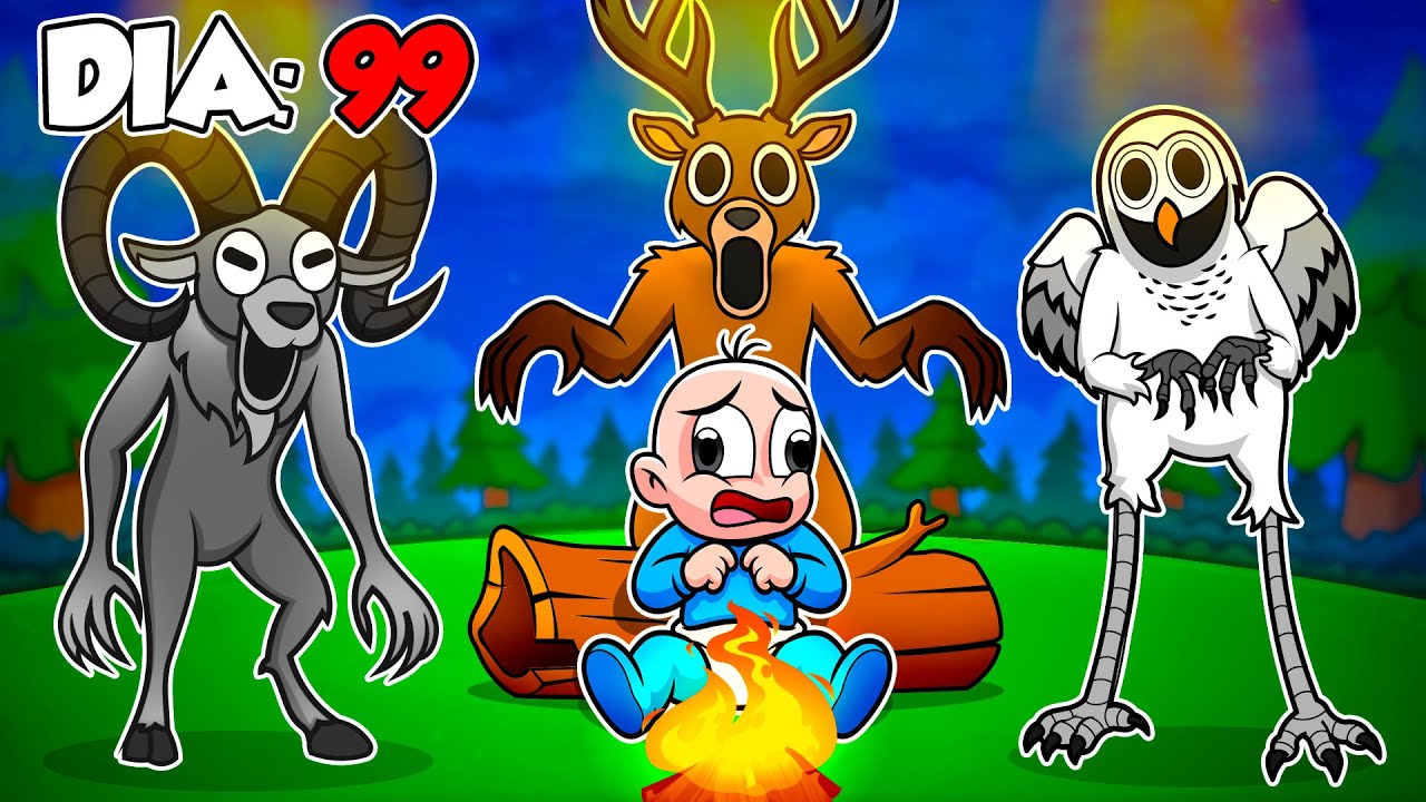 &iexcl;SOBREVIV&Iacute;MOS 99 noches en el BOSQUE! 🦌😱 BEBE NOOB 99 Noches en el bosque ROBLOX