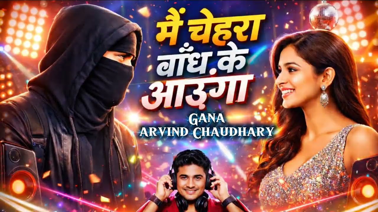 #video  में चेहरा बांध के आऊंगा #arvindchaudhary ka new song hindi 90's romantic song 2026