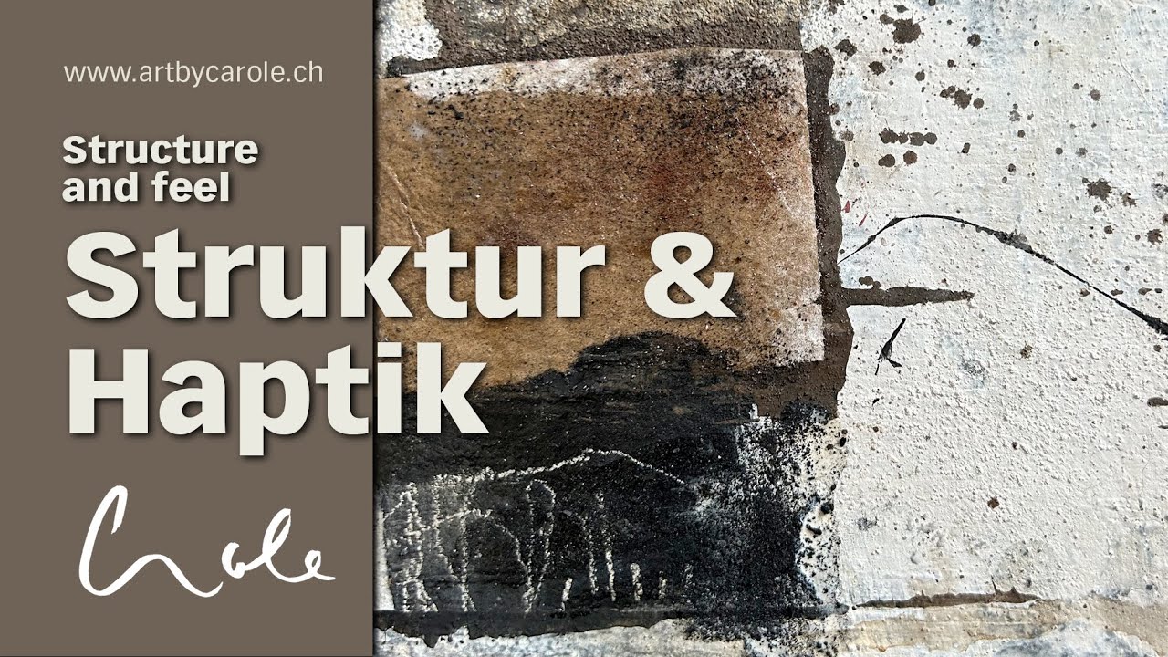 Einfache abstrakte Mixed Media Maltechnik in Erdtönen mit Acrylfarben und mehr