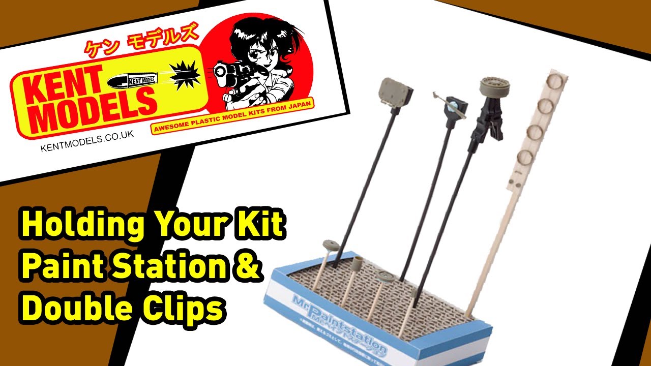 Plastic Model Kits : Mr Hobby Paintstation & Double End Clips Demo