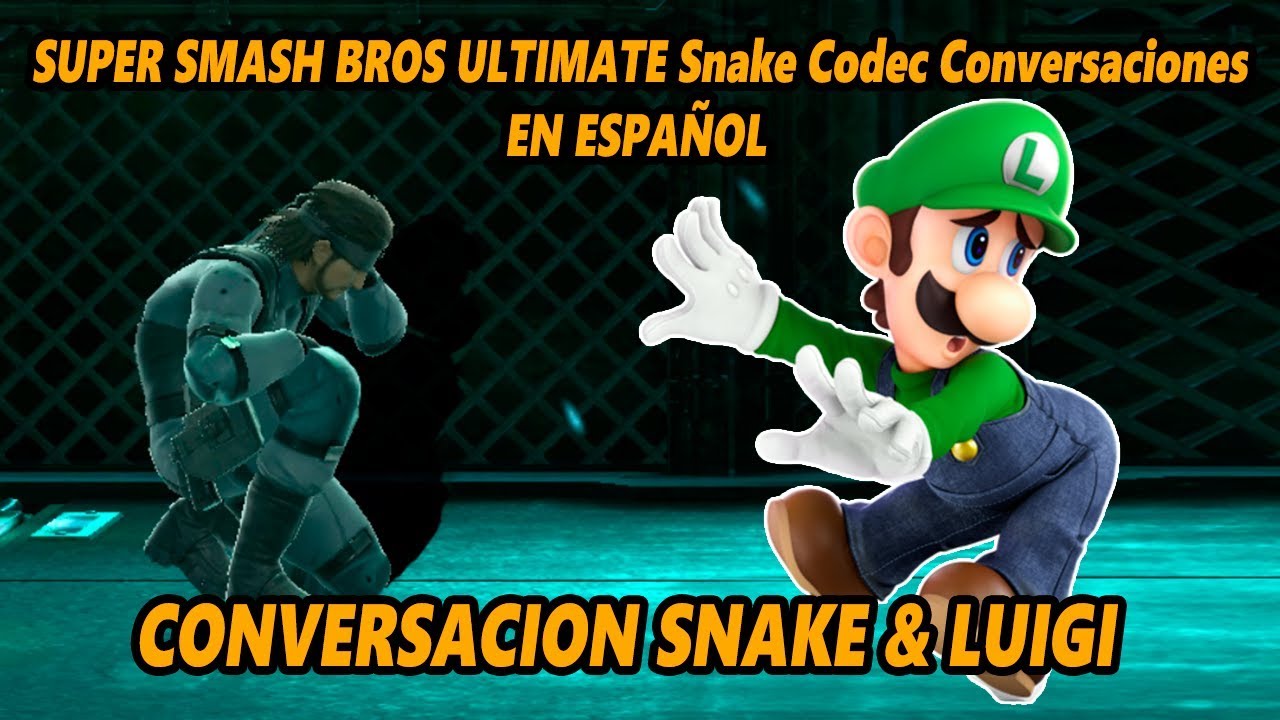 Super Smash Bros Ultimate En Espa&ntilde;ol: Snake Codec Conversaciones: Luigi