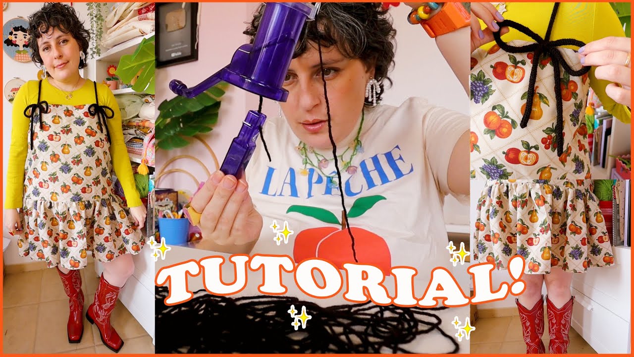 VESTIDO CORTO TIRANTES CON CORDON DE ESTAMBRE! - PASO A PASO PARA APRENDER A COSER!