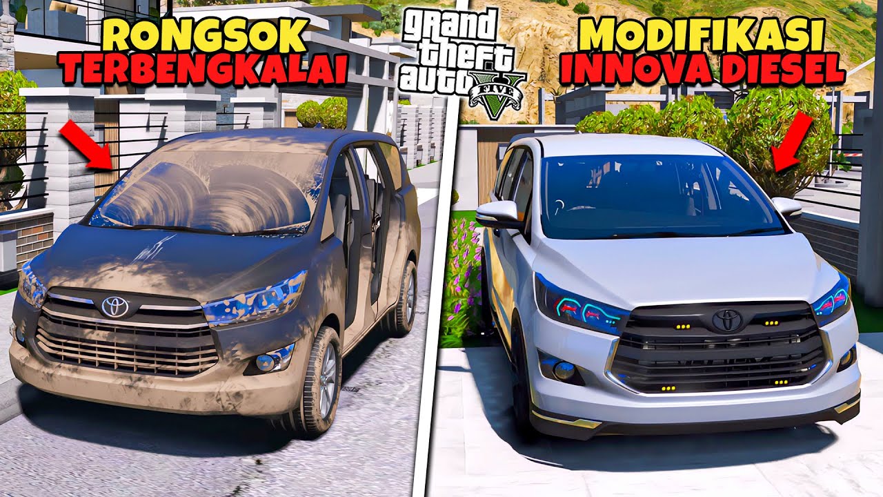 Aku Modifikasi Mobil Innova Diesel 2GD Yang Sudah Rongsok Terbengkalai - GTA 5 MOD