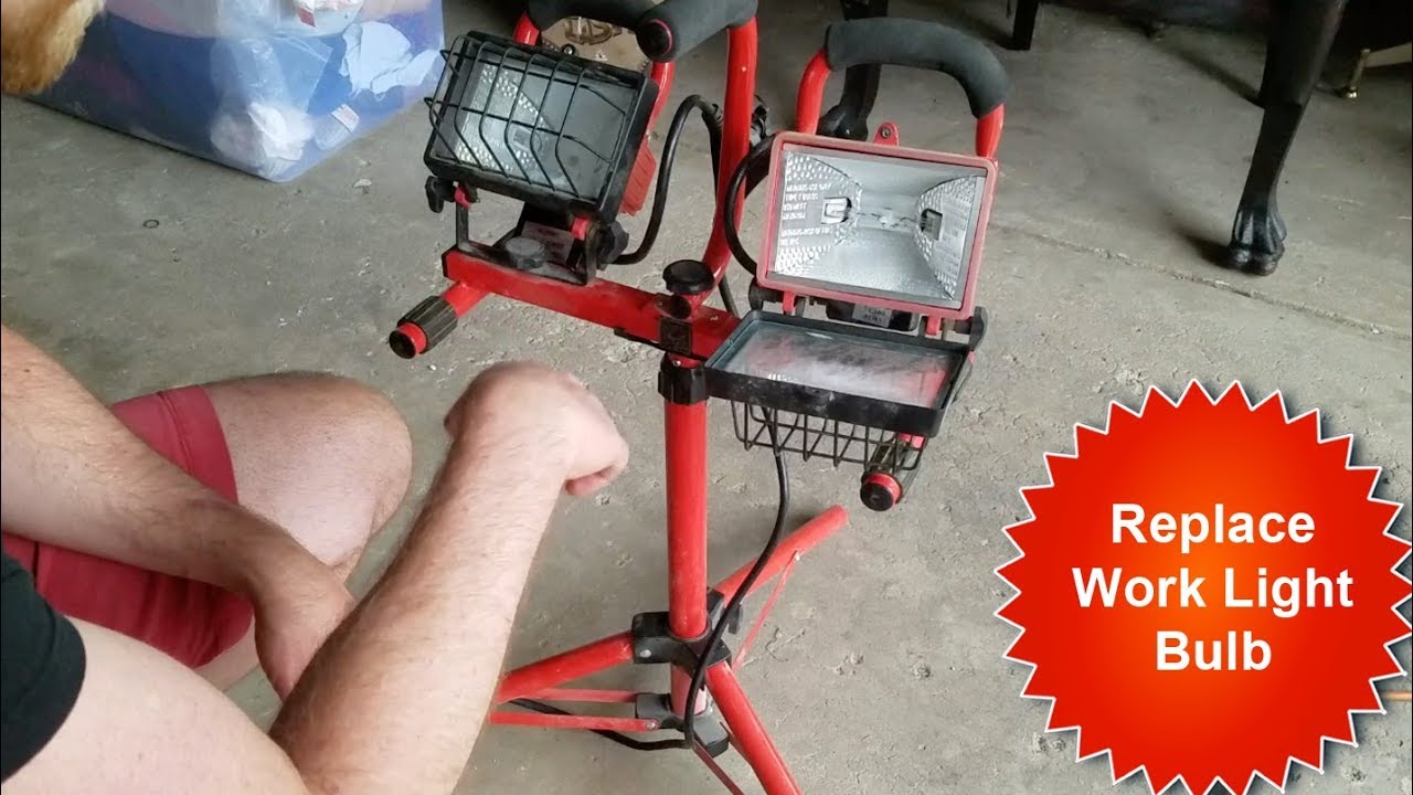 How to Replace Work Light Halogen Bulb/T-bulb