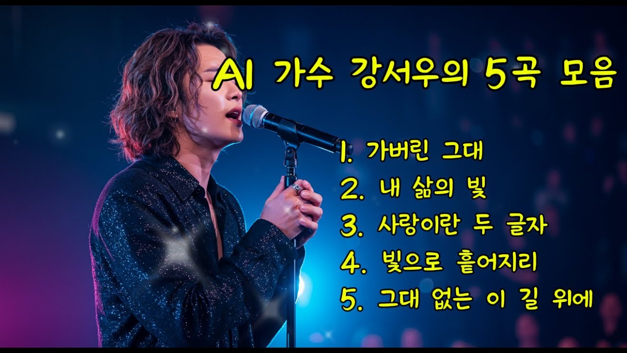 AI 가수 강서우 노래 5곡 모음 – 가버린 그대 / 내 삶의 빛 외 3곡
