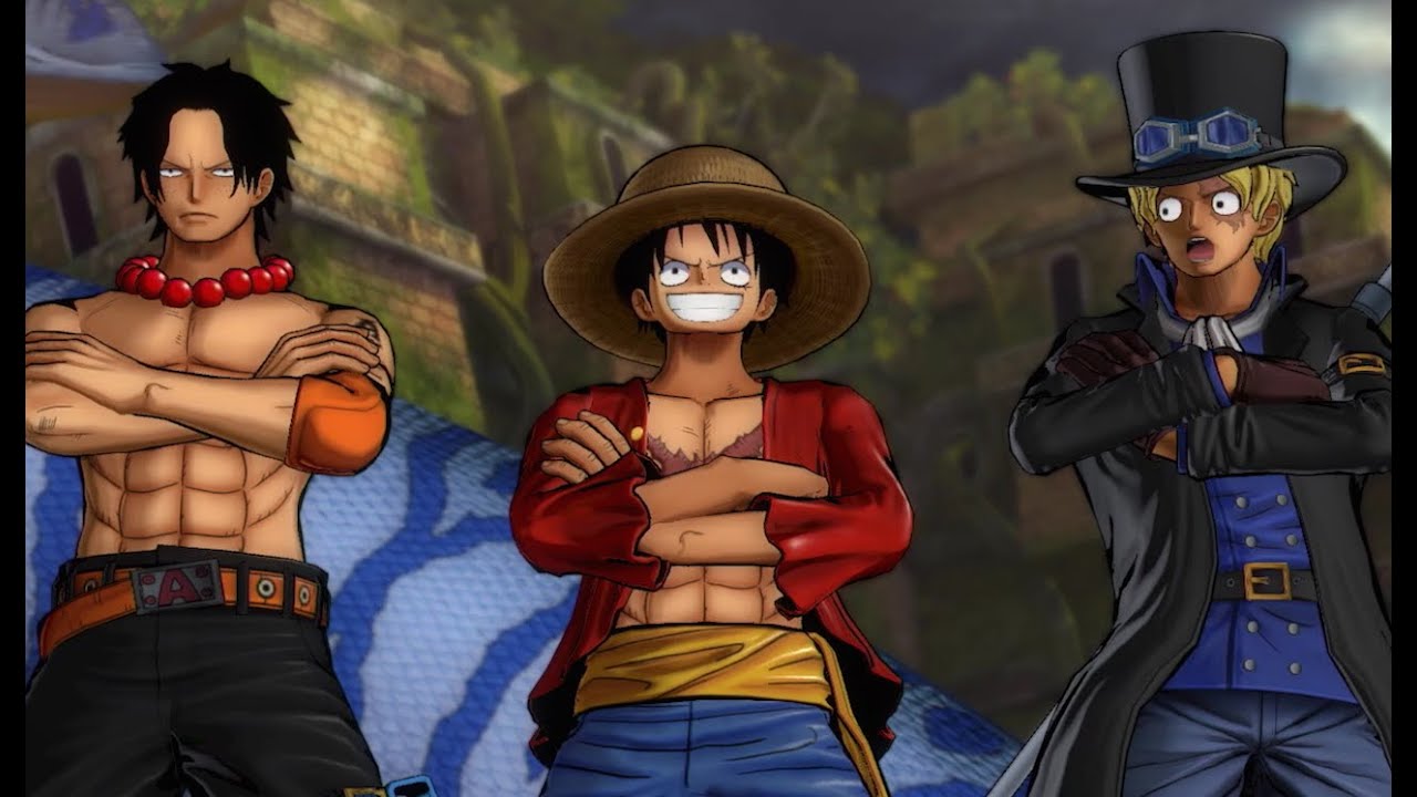 One Piece: Burning Blood - FULL MATCH Luffy, Ace, and Sabo Gameplay