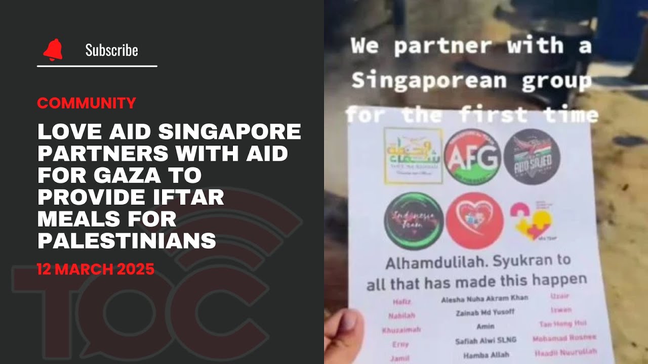 Love Aid Singapore partners with Aid for Gaza to provide iftar meals for Palestinians