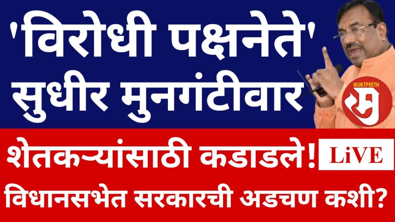 महाराष्ट्र विधानसभा । सुधीर मुनगंटीवार यांनी शेतकऱ्यांसाठी सरकारचे वाभाडे । विरोधकांसारखे का आक्रमक?