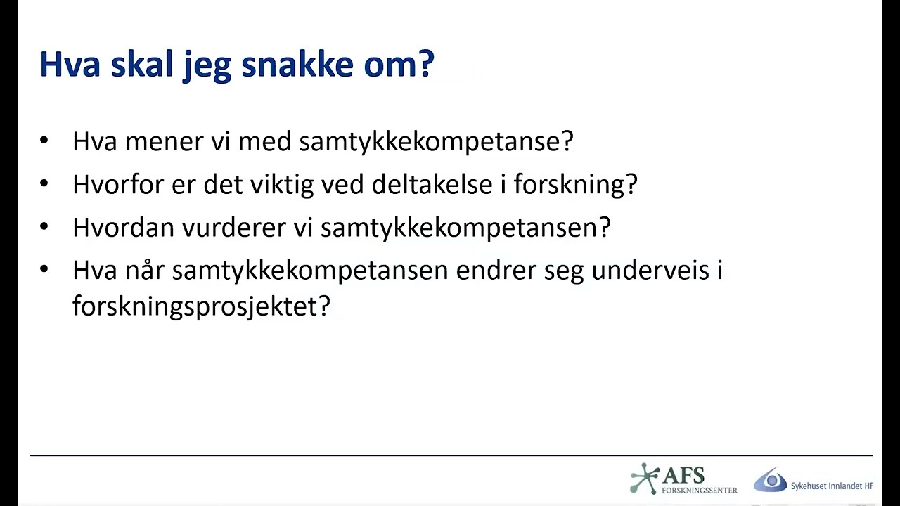 Sverre Bergh - Samtykkekompetanse