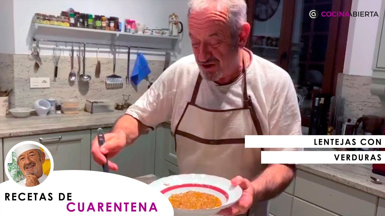 Karlos Arguiñano prepara LENTEJAS CON VERDURAS en su casa 🍲 Receta SENCILLA y VEGANA ​👌​