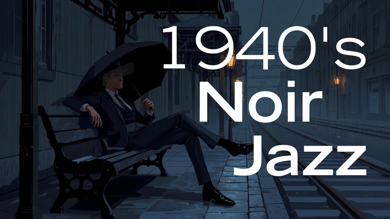 Cinematic Noir Jazz | Rainy Old City Ambience with Smooth Saxophone & Piano