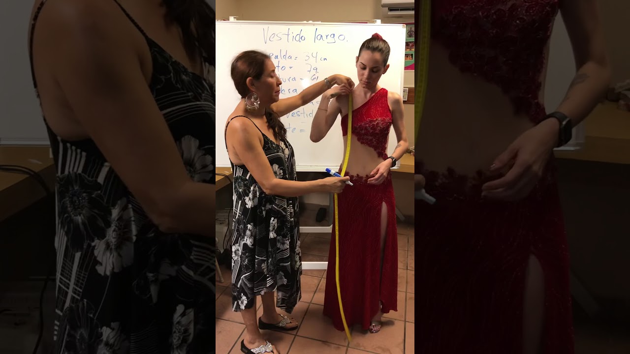 Como tomar medidas a un vestido largo