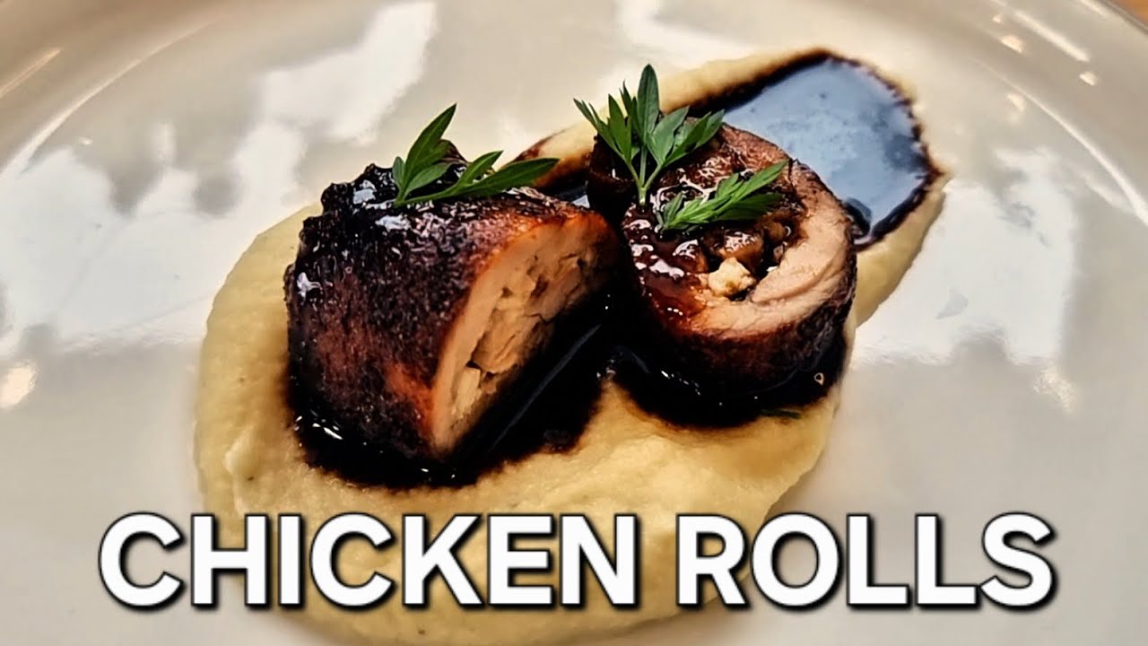 Balanced Chicken Rolls with Goat Cheese & Celery Purée | Light Winter Cooking 