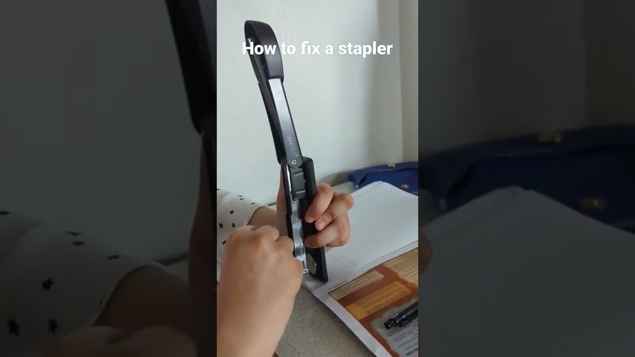 hey guys this is how to fix a stapler, super easy and cool!