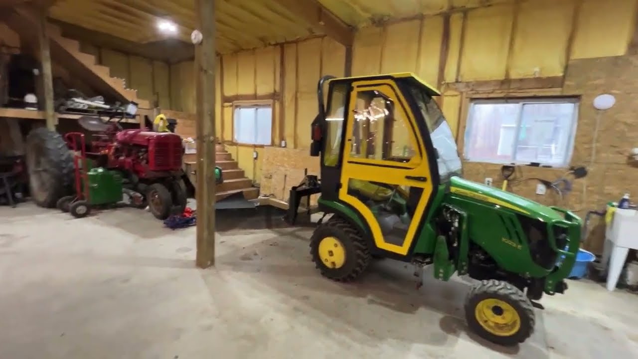 John Deere 1023E Snowblower install