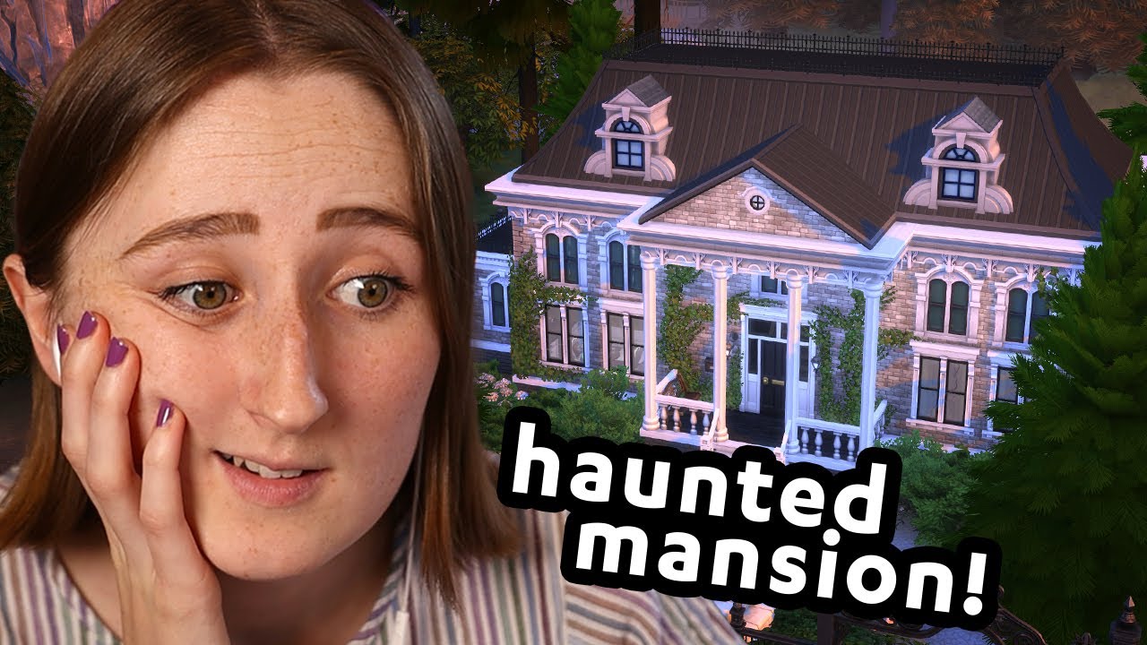 i built a SCARY haunted mansion in the sims