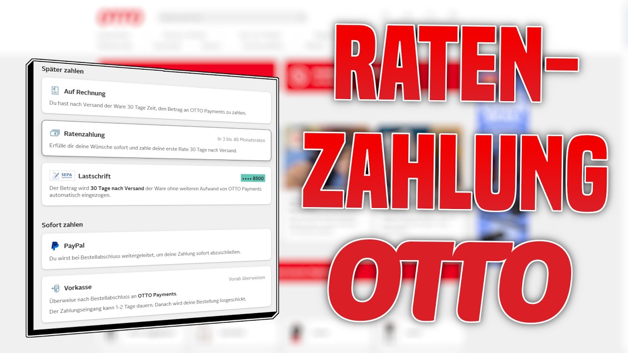 Otto Ratenzahlung verwenden (Neukunde) | Otto auf Raten zahlen Tutorial