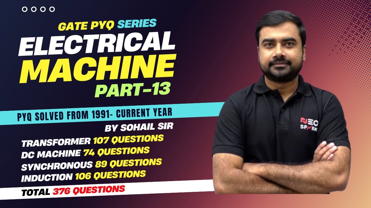 Electrical Machine Part 13 | GATE 24 PYQ Series by Sohail Sir