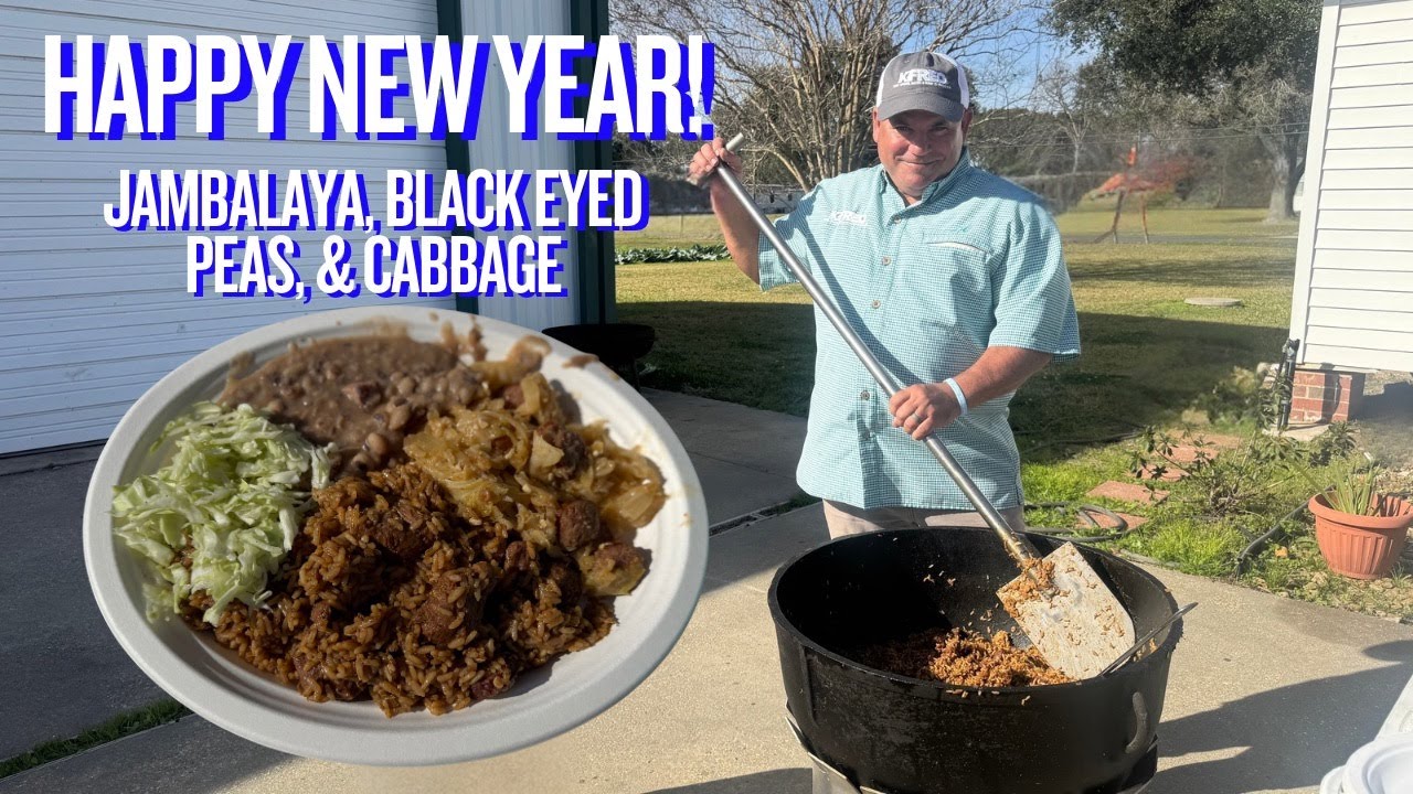 Cooked a Pork Jambalaya, Smothered Cabbage, Black Eyed Peas and Cole Slaw New Years Day