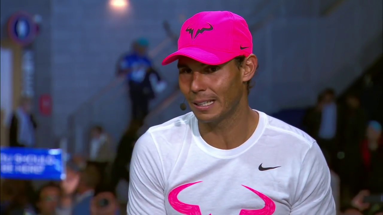 Rafael Nadal at the ESPN studio after his victory at USO 2017