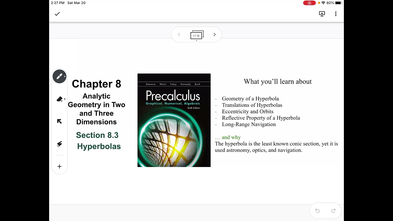 Hyperbolas (Section 8.3)