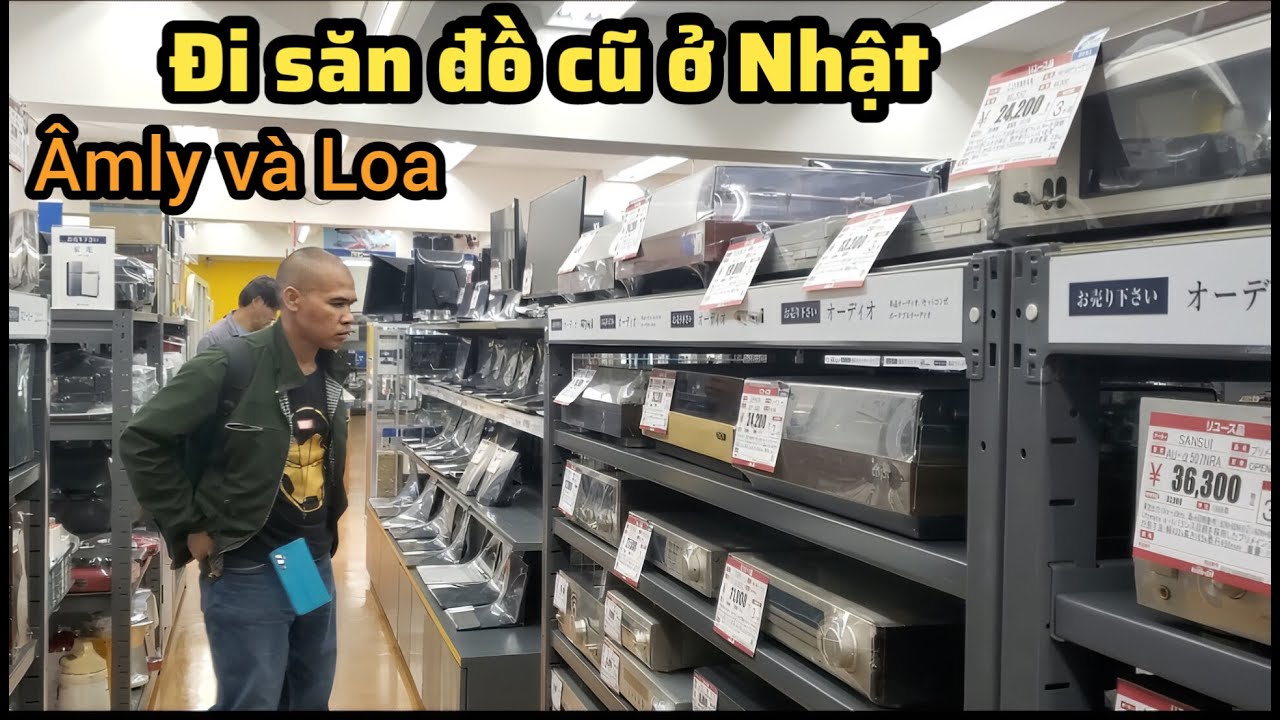 Cửa hàng đồ cũ ở Nhật Bản.đầu đĩa than denon,loa jbl,đầu giải mã denon và marant