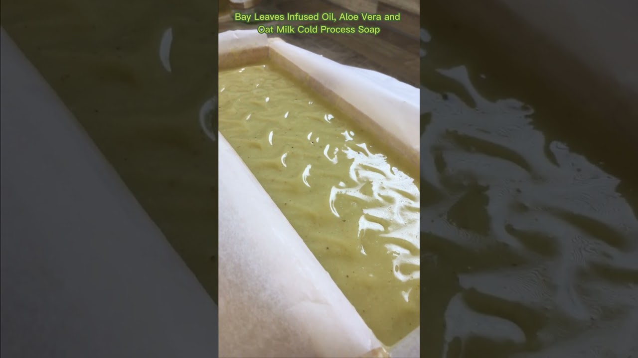 Bay Leaves Infused Oil, Aloe Vera & Oat Milk Cold Process Soap #shorts