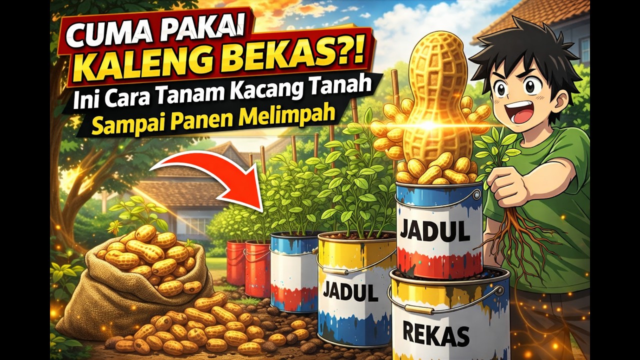 RAHASIA Menanam Kacang Tanah di Kaleng Cat Bekas, Panen Melimpah Tanpa Lahan