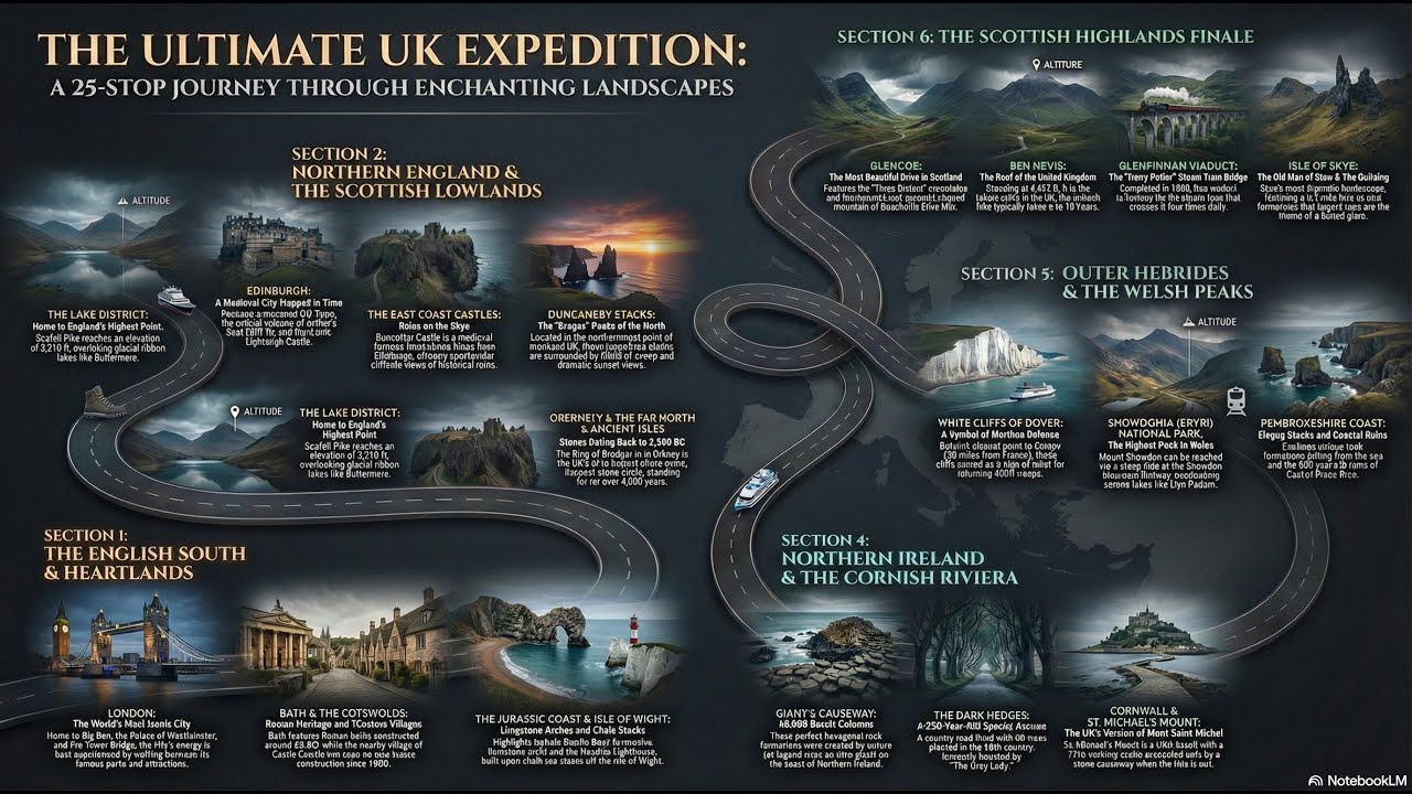 Top 25 Places To Visit in The UK - Ultimate Travel Guide England, Scotland, Wales & Northern Ireland