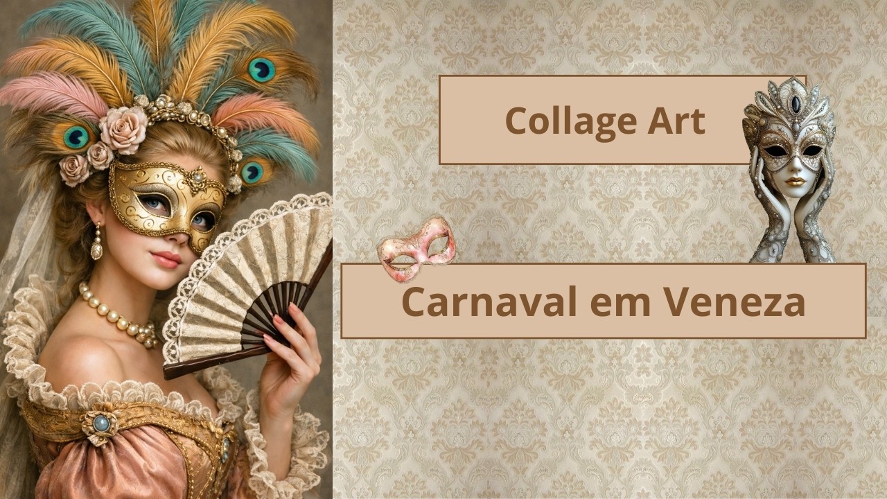 Colagem Criativa | Carnaval em Veneza  #asmr #colagem #collageart #scrapbooking #artjournal