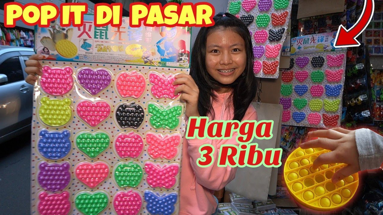 BERBURU POP IT MINI DI PASAR ! Harga nya 3000 Murah Banget !