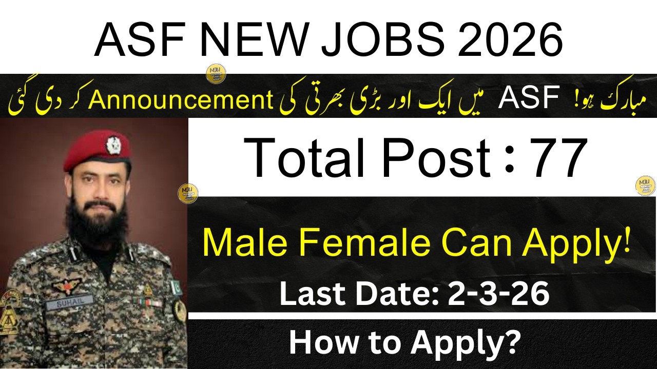 ASF New Jobs 2026 | ASF JOBS 2026 | ASF ASSISTANT DIRECTOR & INSPECTOR JOBS 2026 | ASD AD JOBS 2026