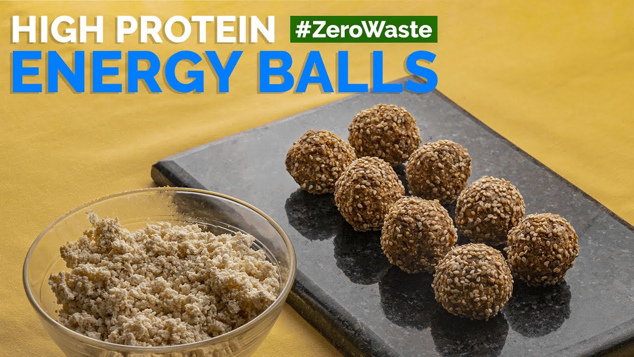 High protein energy balls | Soybean okara recipe | Soy pulp recipe