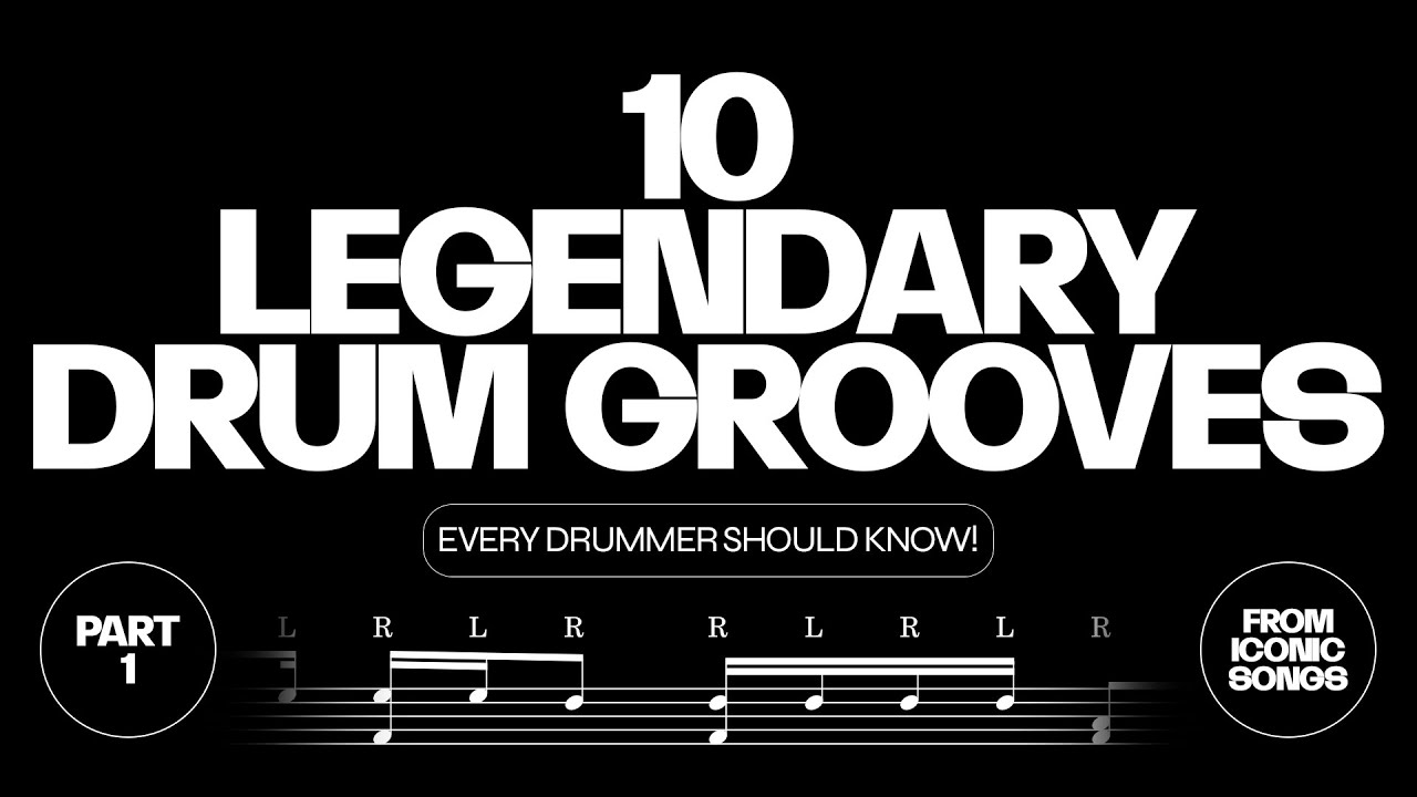 10 Legendary Drum Grooves Every Drummer Should Know | Sheet Music from Iconic Songs | Part 1
