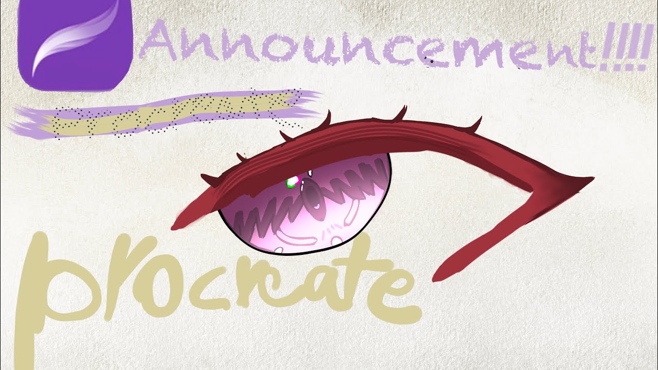 ANNOUNCEMENTS | speedpaint of eye | procreate 