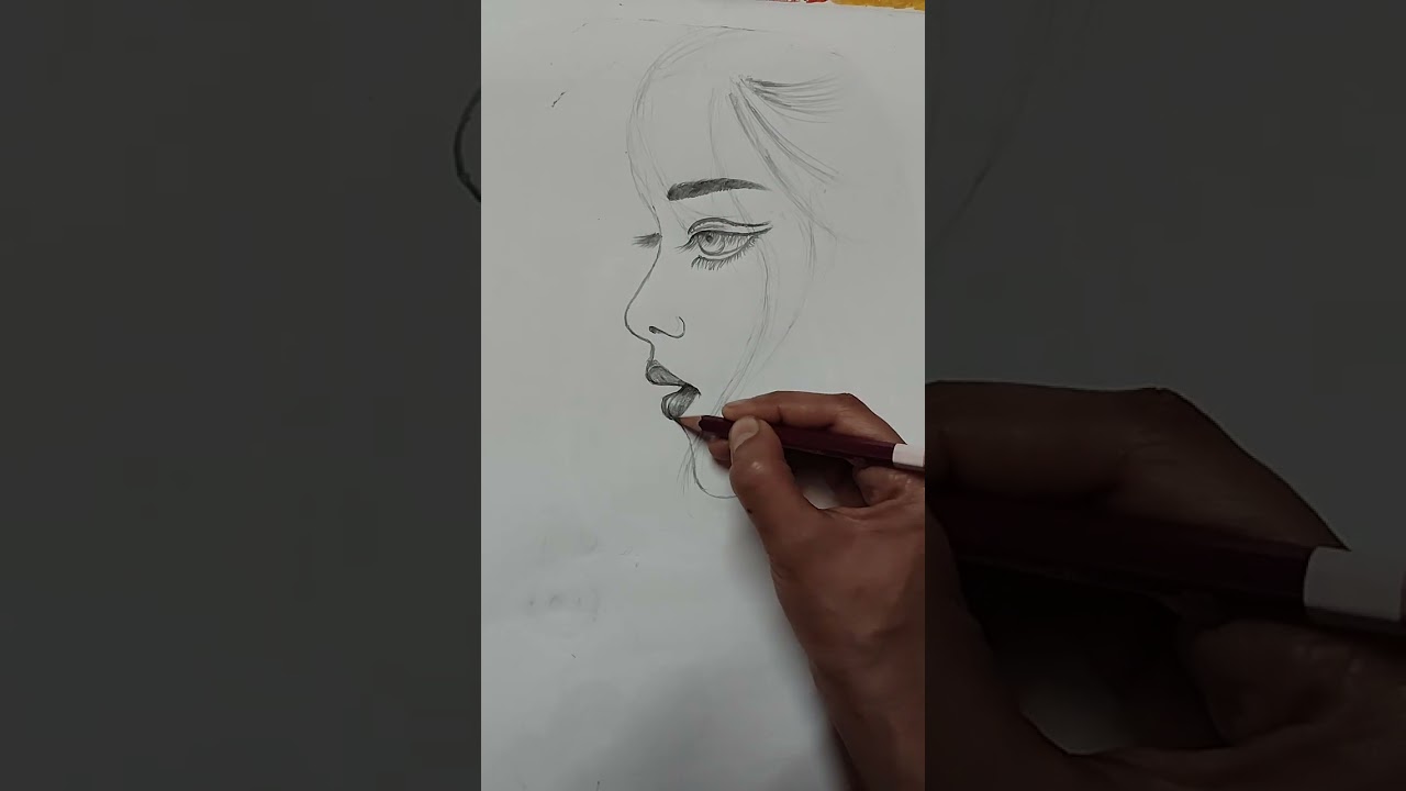 Eye sketch simple pencil shading face draw and sketching  