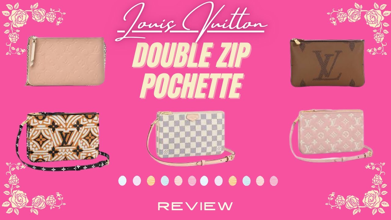 LOUIS VUITTON EMPREINTE LEATHER DOUBLE ZIP POCHETTE
