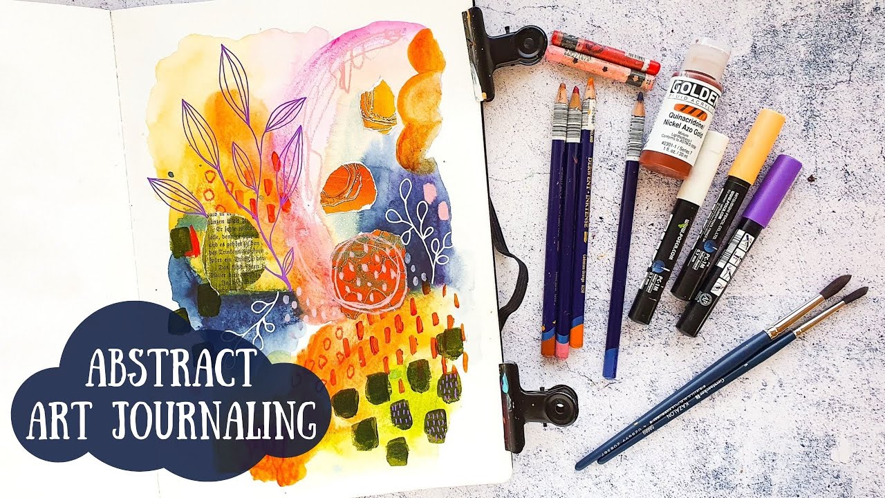 Abstract Art Journal Page - Mixed Media Intuitive Painting