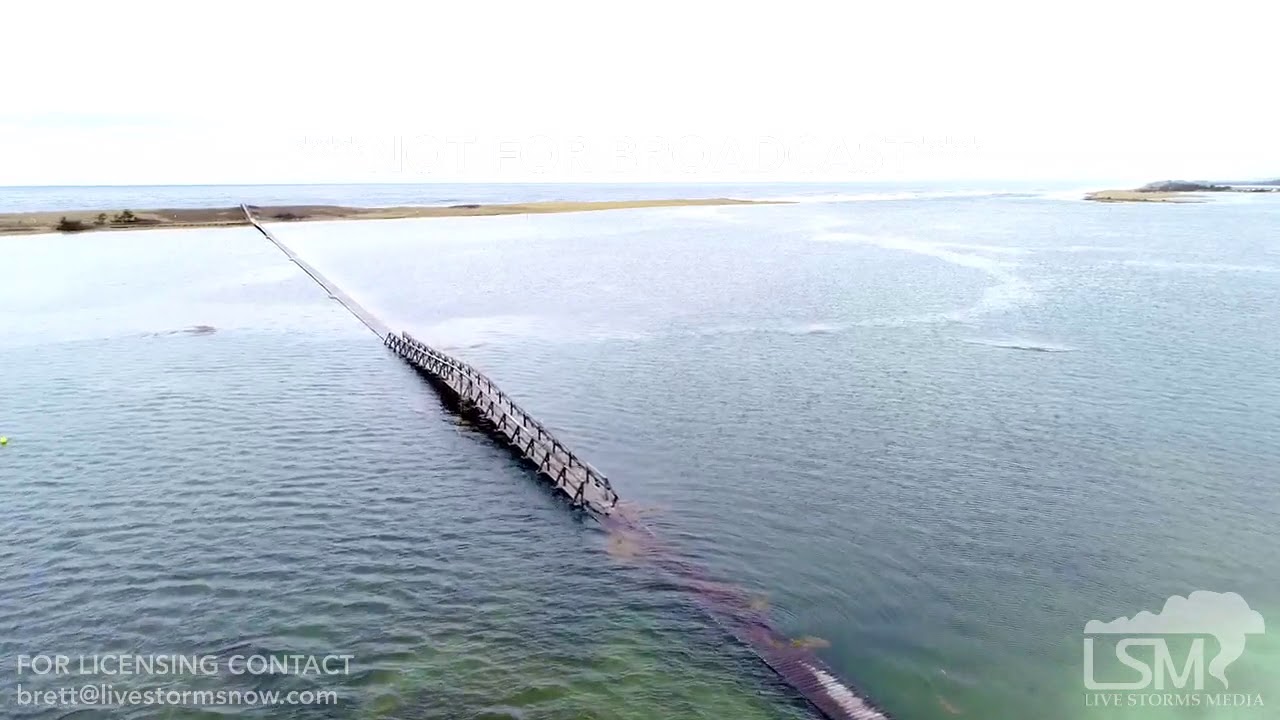 03-22-19 Sandwich, MA - Drone Video - Coastal Flood Advisory- Boardwalk Underwater