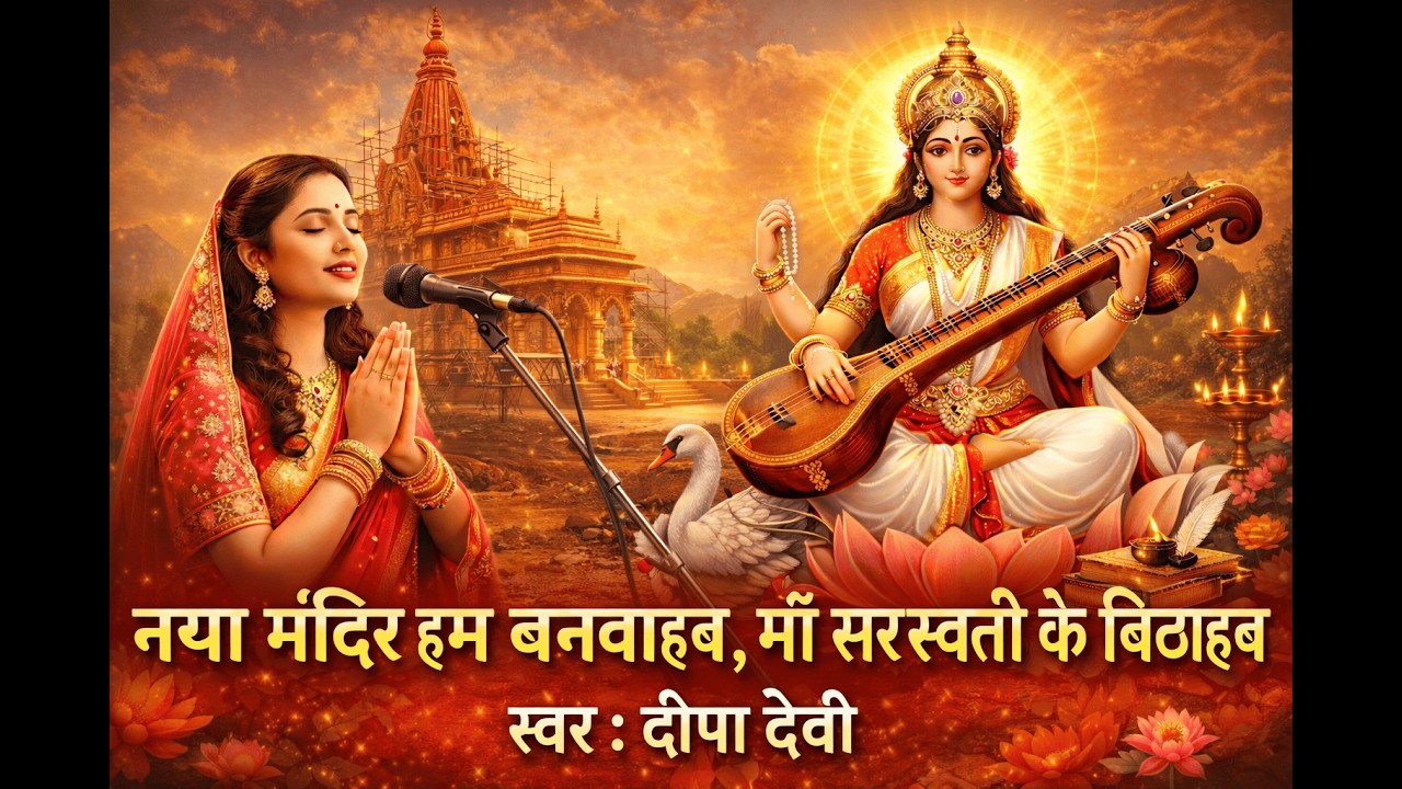🌼 नया मंदिर हम बनवाइब, माँ सरस्वती के बिठाइब | मैथिली गीत 🌼स्वर : दीपा देवी
