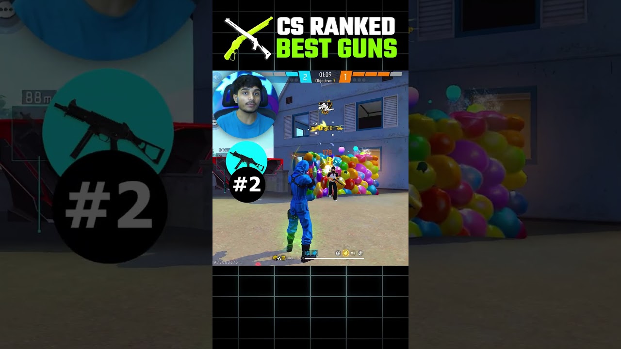Best Guns for CS RANK After Update - Grandmaster Push Free Fire 🔥🤫|| #freefire #shorts