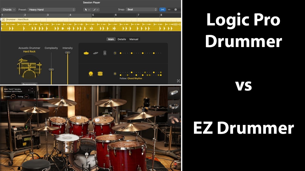 10 Differences between Logic Drummer and EZ Drummer