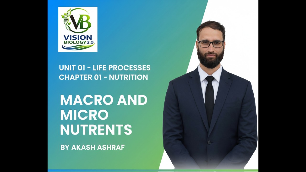 CLASS 10 SCIENCE UNIT I  LIFE PROCESSES CHAPTER 01 NUTRITION MACRO & MICRO NUTRIENTS BY AKASH ASHRAF