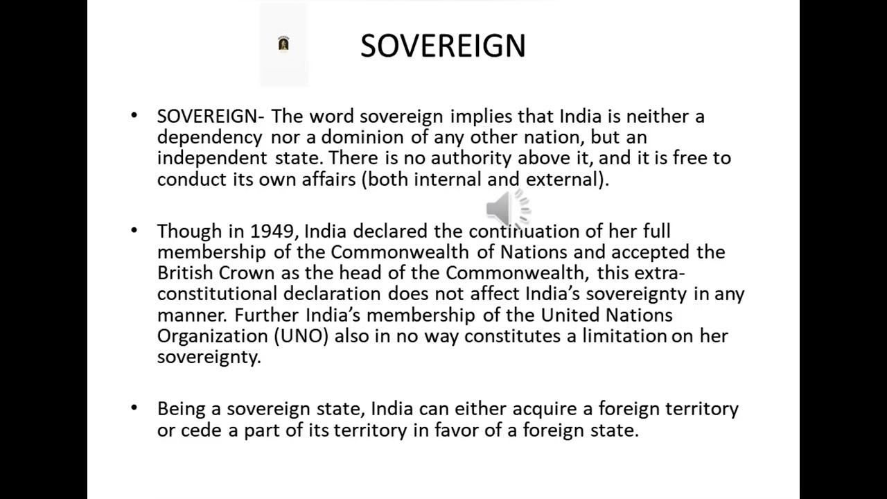 Key Words In the Preamble- Sovereign | UPSC | Indian Polity Laxmikanth |
