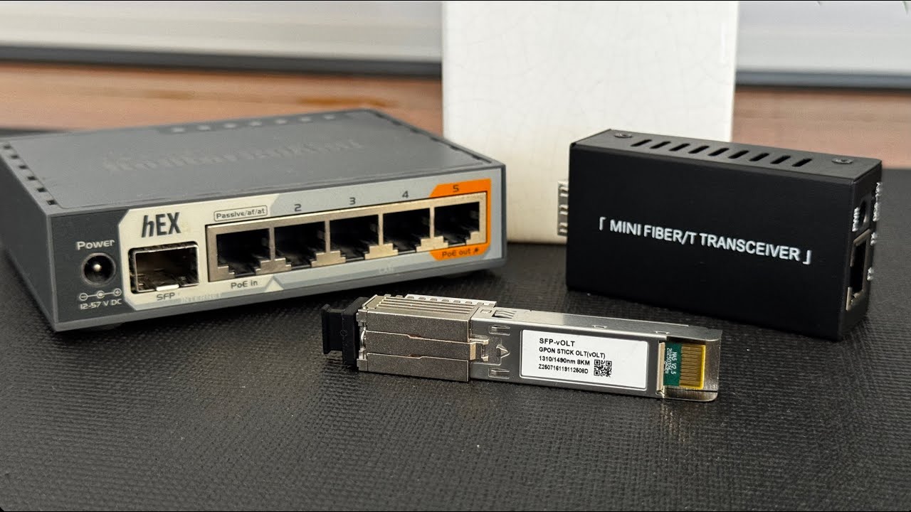 MINI Stick GPON OLT + Convertidor de media 32 ONU + PPPOE